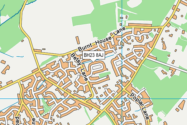 BH23 8AJ map - OS VectorMap District (Ordnance Survey)