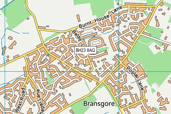 BH23 8AQ map - OS VectorMap District (Ordnance Survey)