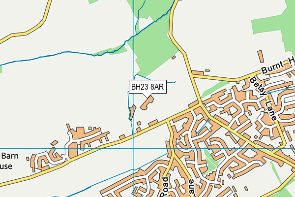 BH23 8AR map - OS VectorMap District (Ordnance Survey)