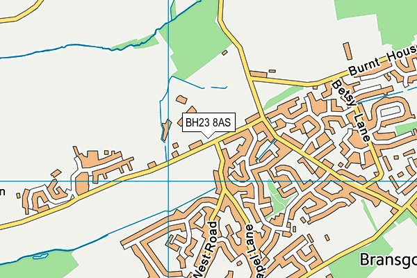 BH23 8AS map - OS VectorMap District (Ordnance Survey)