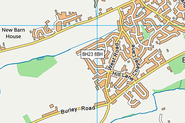 BH23 8BH map - OS VectorMap District (Ordnance Survey)