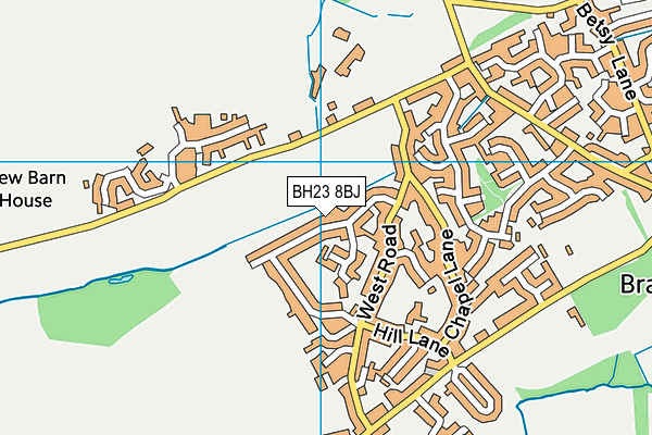 BH23 8BJ map - OS VectorMap District (Ordnance Survey)