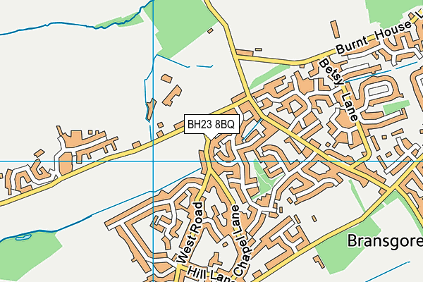 BH23 8BQ map - OS VectorMap District (Ordnance Survey)