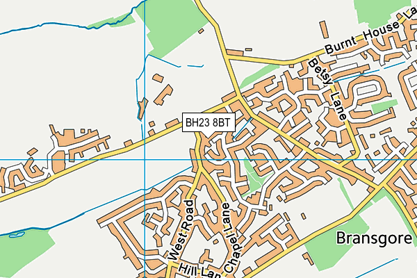 BH23 8BT map - OS VectorMap District (Ordnance Survey)