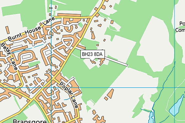 BH23 8DA map - OS VectorMap District (Ordnance Survey)
