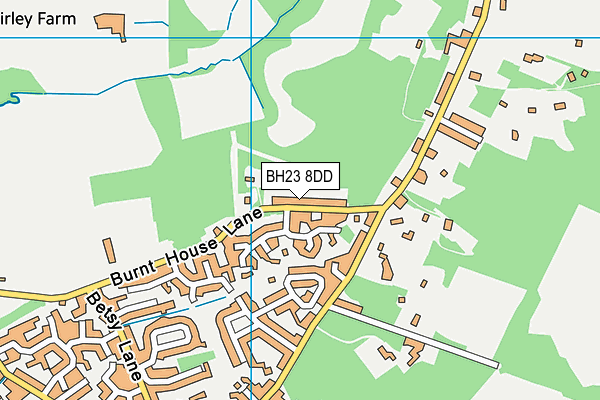 BH23 8DD map - OS VectorMap District (Ordnance Survey)