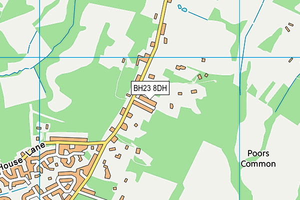 BH23 8DH map - OS VectorMap District (Ordnance Survey)
