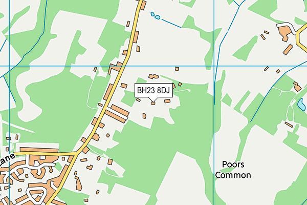 BH23 8DJ map - OS VectorMap District (Ordnance Survey)