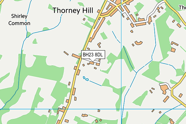 BH23 8DL map - OS VectorMap District (Ordnance Survey)