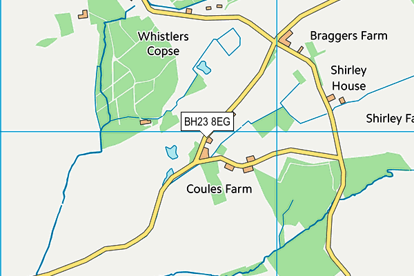 BH23 8EG map - OS VectorMap District (Ordnance Survey)