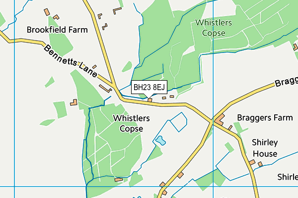 BH23 8EJ map - OS VectorMap District (Ordnance Survey)