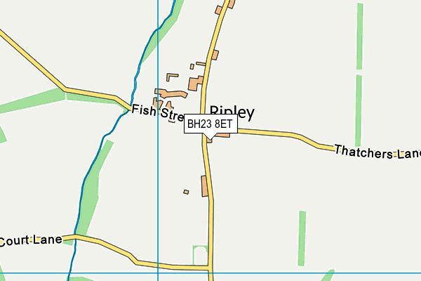 Sopley Primary School map (BH23 8ET) - OS VectorMap District (Ordnance Survey)
