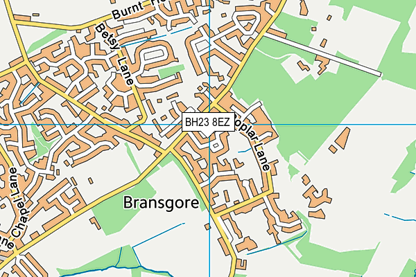 BH23 8EZ map - OS VectorMap District (Ordnance Survey)