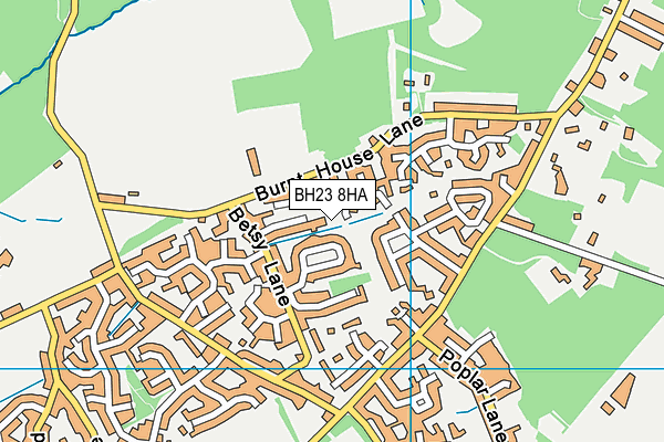 BH23 8HA map - OS VectorMap District (Ordnance Survey)