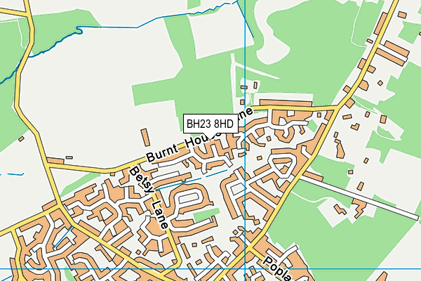 BH23 8HD map - OS VectorMap District (Ordnance Survey)
