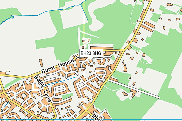 BH23 8HG map - OS VectorMap District (Ordnance Survey)