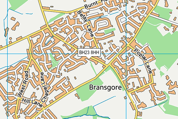 BH23 8HH map - OS VectorMap District (Ordnance Survey)