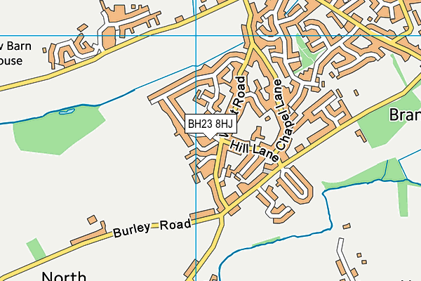 BH23 8HJ map - OS VectorMap District (Ordnance Survey)