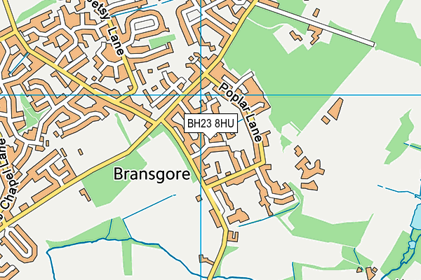 BH23 8HU map - OS VectorMap District (Ordnance Survey)