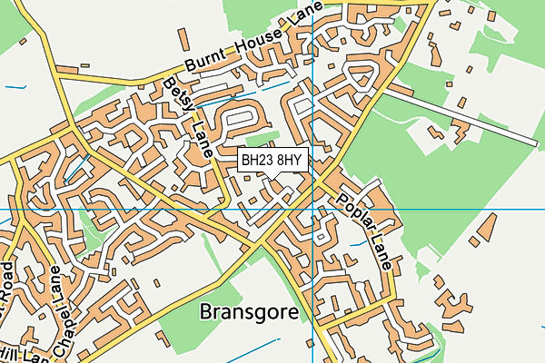 BH23 8HY map - OS VectorMap District (Ordnance Survey)