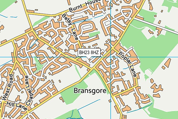 BH23 8HZ map - OS VectorMap District (Ordnance Survey)