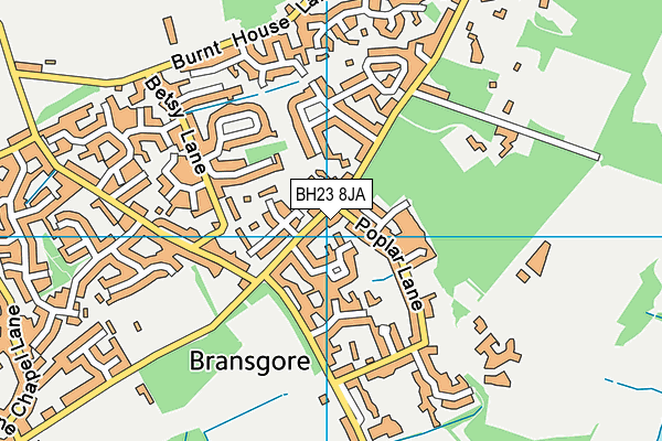 BH23 8JA map - OS VectorMap District (Ordnance Survey)