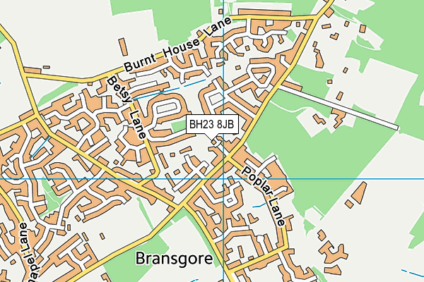 BH23 8JB map - OS VectorMap District (Ordnance Survey)