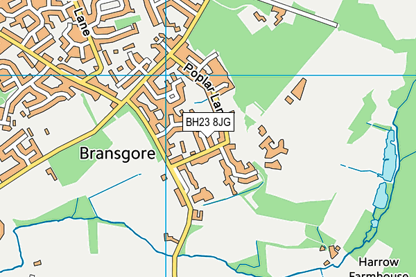 BH23 8JG map - OS VectorMap District (Ordnance Survey)