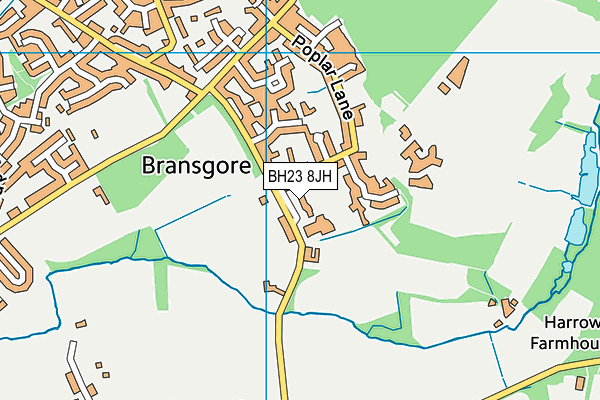 BH23 8JH map - OS VectorMap District (Ordnance Survey)