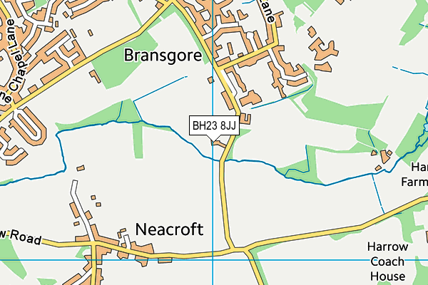 BH23 8JJ map - OS VectorMap District (Ordnance Survey)