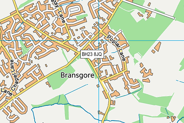 BH23 8JQ map - OS VectorMap District (Ordnance Survey)