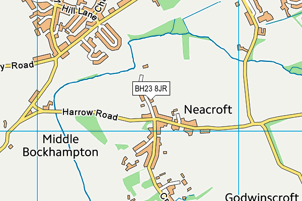 BH23 8JR map - OS VectorMap District (Ordnance Survey)