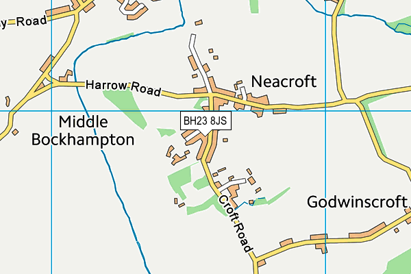 BH23 8JS map - OS VectorMap District (Ordnance Survey)