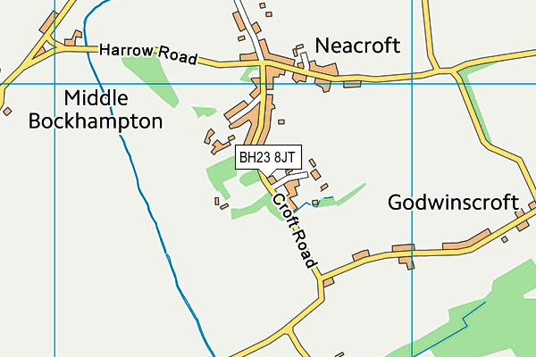 BH23 8JT map - OS VectorMap District (Ordnance Survey)
