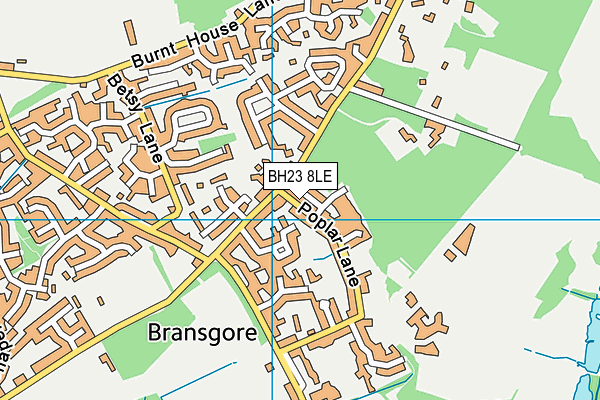 BH23 8LE map - OS VectorMap District (Ordnance Survey)