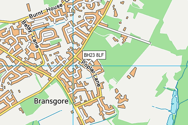 BH23 8LF map - OS VectorMap District (Ordnance Survey)