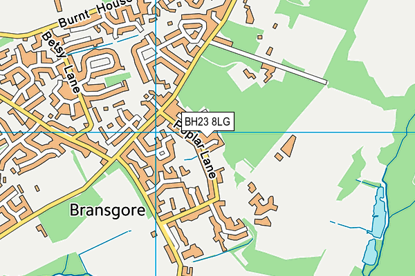 BH23 8LG map - OS VectorMap District (Ordnance Survey)