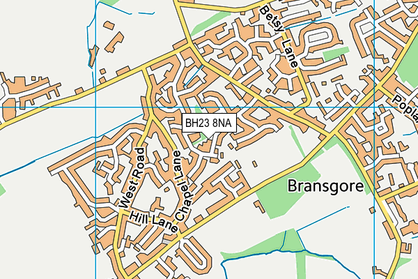 BH23 8NA map - OS VectorMap District (Ordnance Survey)