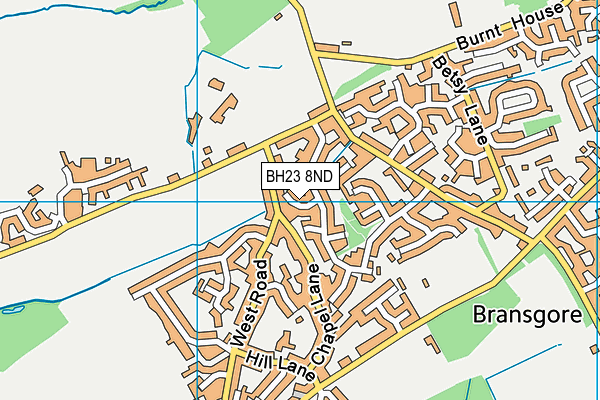 BH23 8ND map - OS VectorMap District (Ordnance Survey)