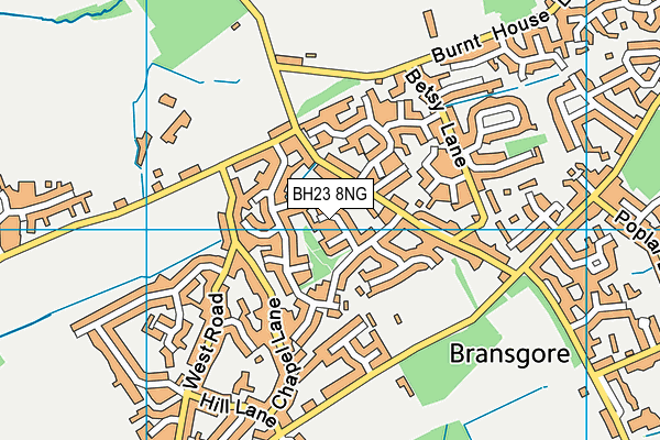 BH23 8NG map - OS VectorMap District (Ordnance Survey)