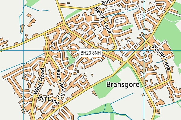 BH23 8NH map - OS VectorMap District (Ordnance Survey)