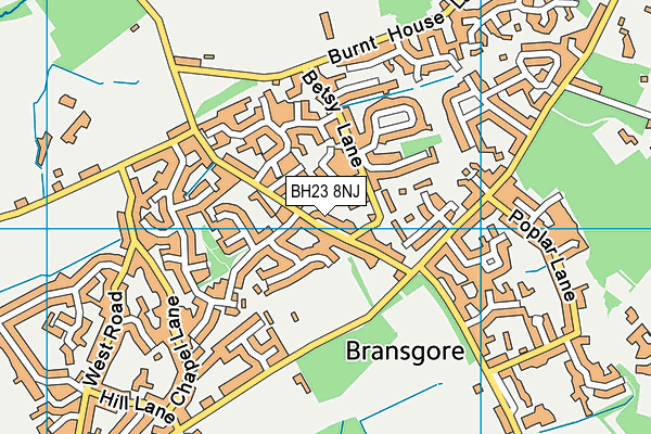 BH23 8NJ map - OS VectorMap District (Ordnance Survey)