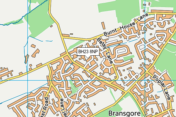 BH23 8NP map - OS VectorMap District (Ordnance Survey)