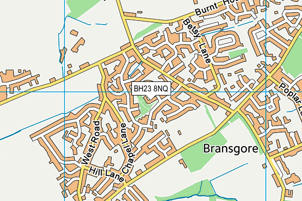 BH23 8NQ map - OS VectorMap District (Ordnance Survey)