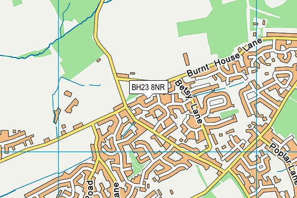 BH23 8NR map - OS VectorMap District (Ordnance Survey)