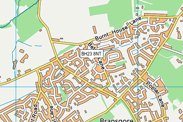 BH23 8NT map - OS VectorMap District (Ordnance Survey)