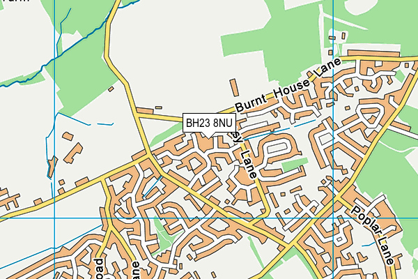 BH23 8NU map - OS VectorMap District (Ordnance Survey)