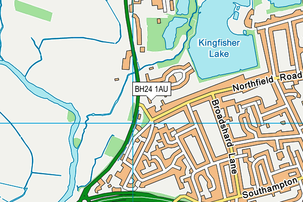BH24 1AU map - OS VectorMap District (Ordnance Survey)