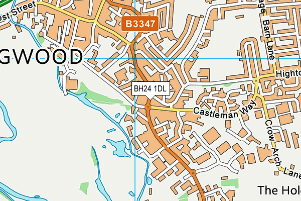 BH24 1DL map - OS VectorMap District (Ordnance Survey)