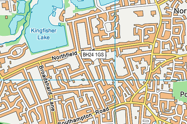 BH24 1GS map - OS VectorMap District (Ordnance Survey)